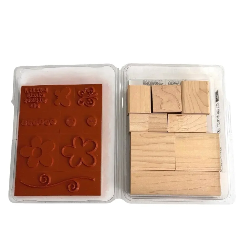 New in box Stampin’ Up set of 9 rubber stamps 